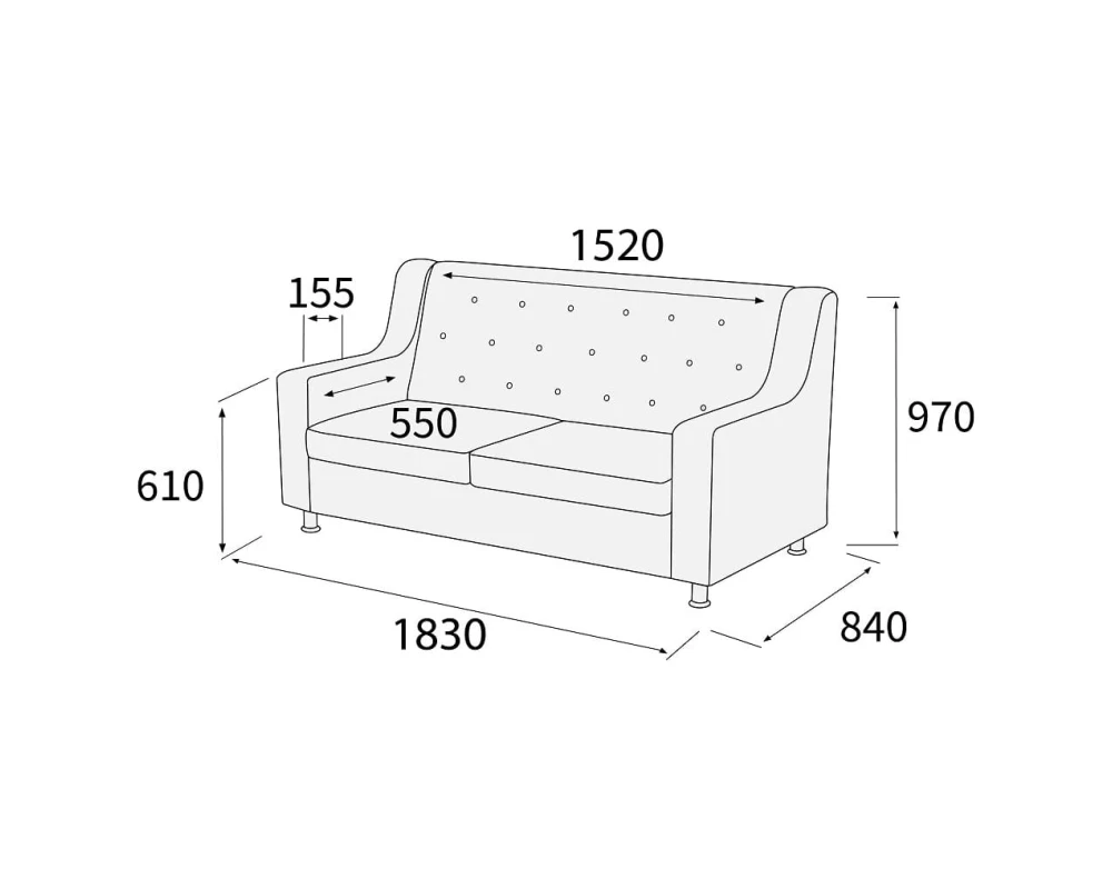 Диван 3-х местный МирЭль Люкс