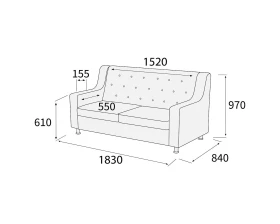 Диван 3-х местный МирЭль Люкс images