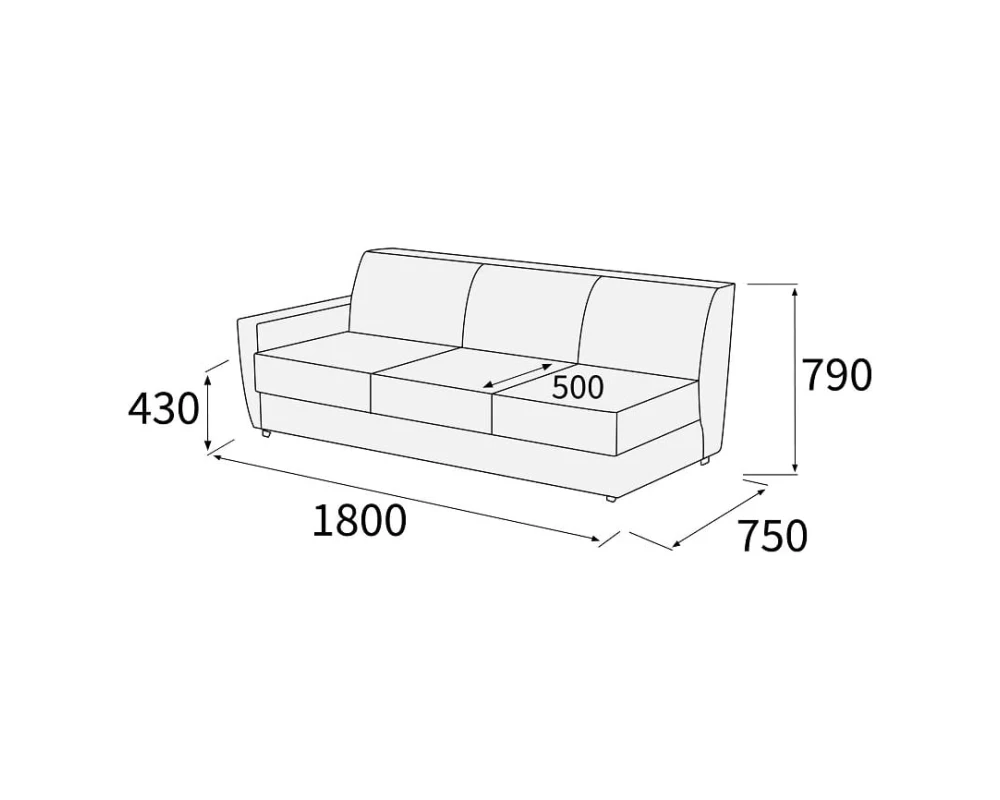 Модуль 3-х мест. с лев./прав. подл-ком Омега