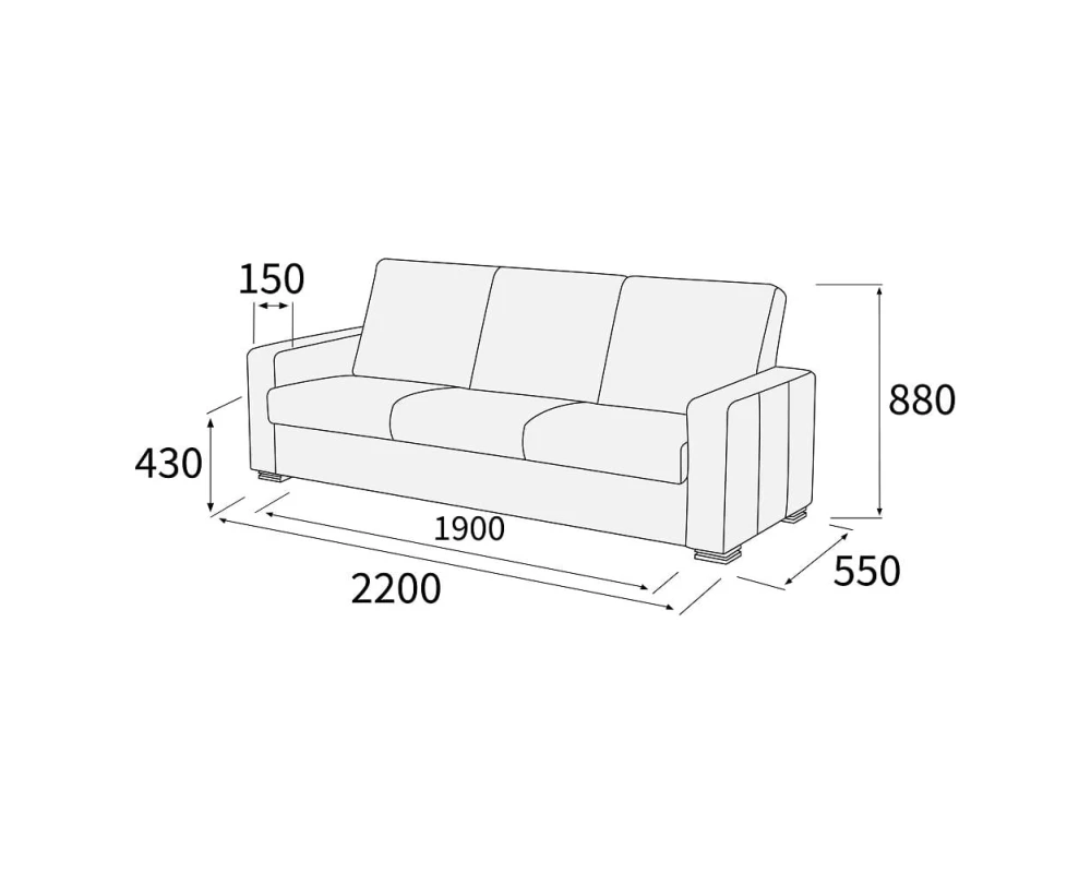 Диван 3-х местный Палермо