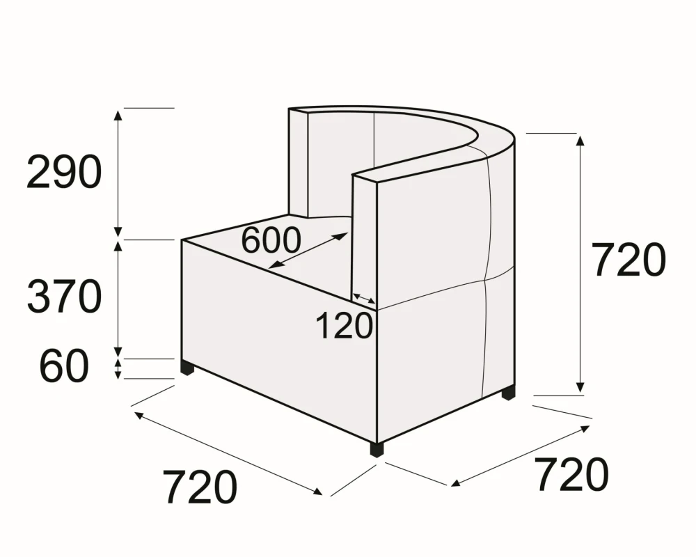 Кресло с правым подл-ком Твинкс