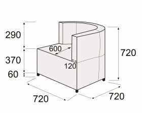 Кресло с правым подл-ком Твинкс images