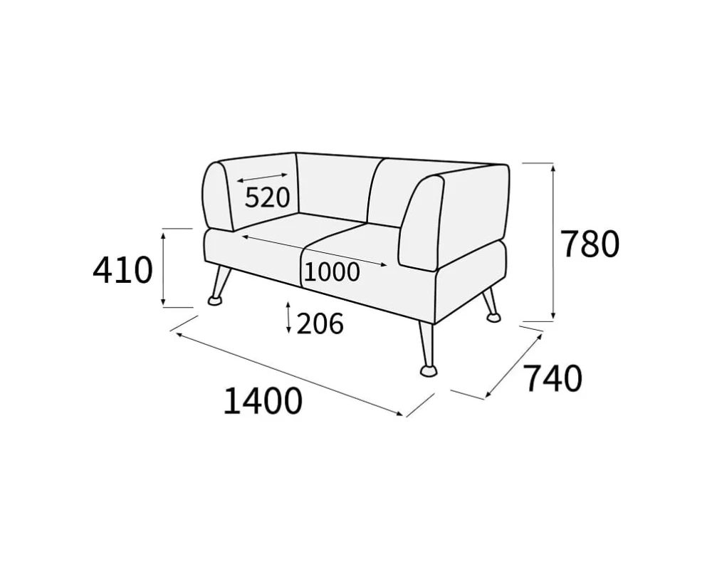 Диван 2-х местный Вейт