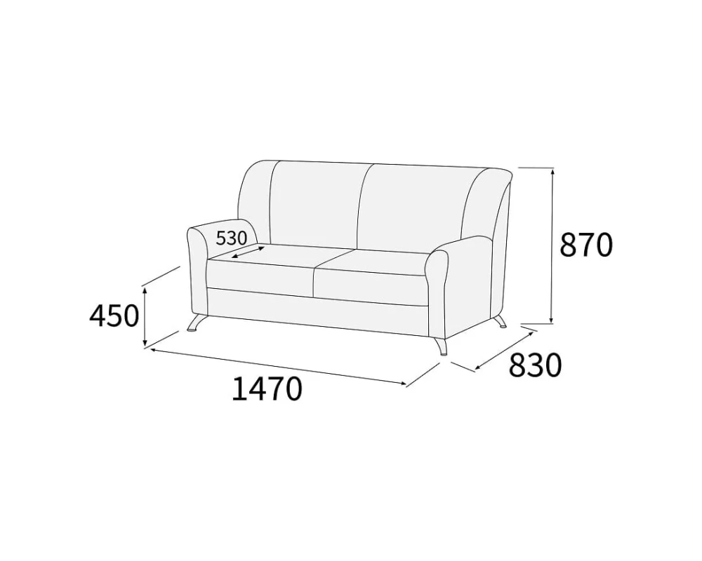 Диван 2-х местный Зевс