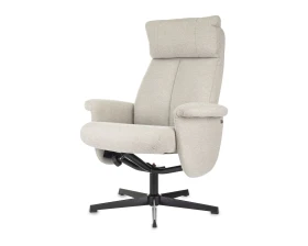 Кресло Бюрократ БАРОН / BARON с пуфом Ткань, Бежевый images