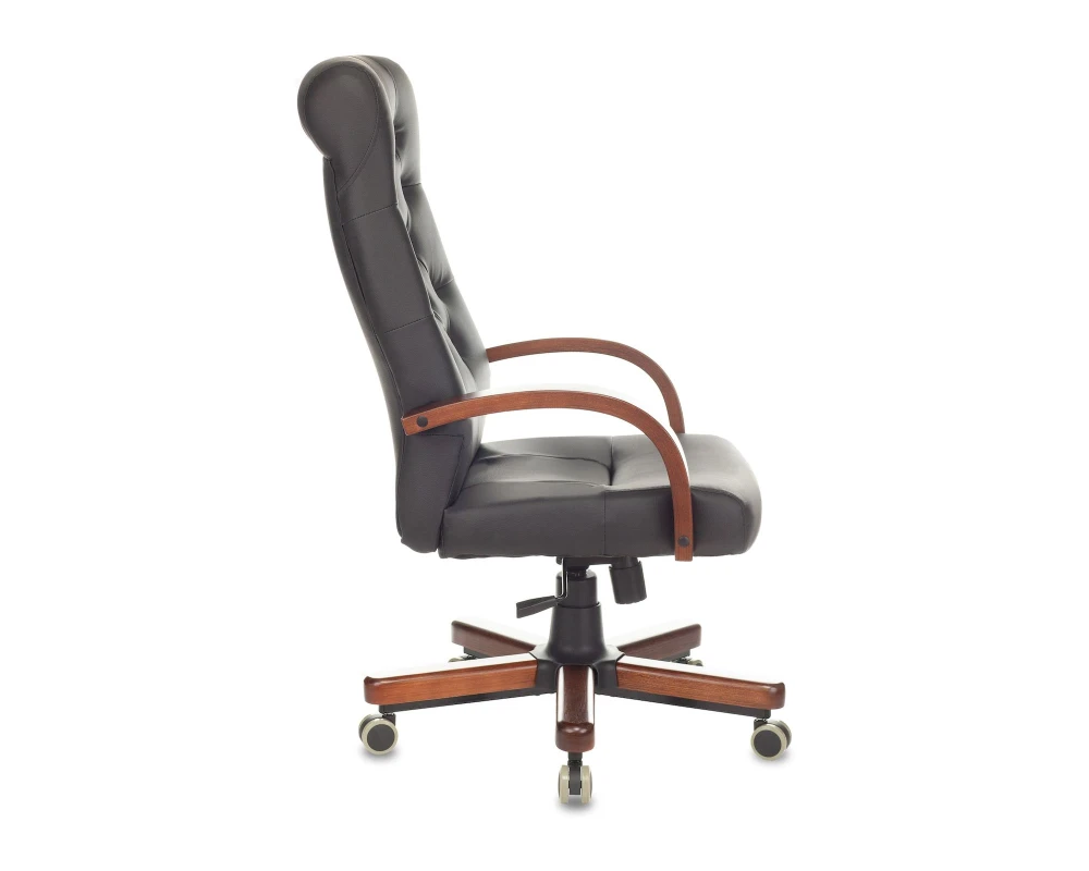Кресло Бюрократ T-9928WALNUT/ECO Экокожа, Черный
