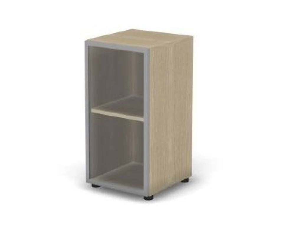 Шкаф 2 уровня, стекло в раме, задняя стенка ДСП, левый 39,9х42,2х80 Activ