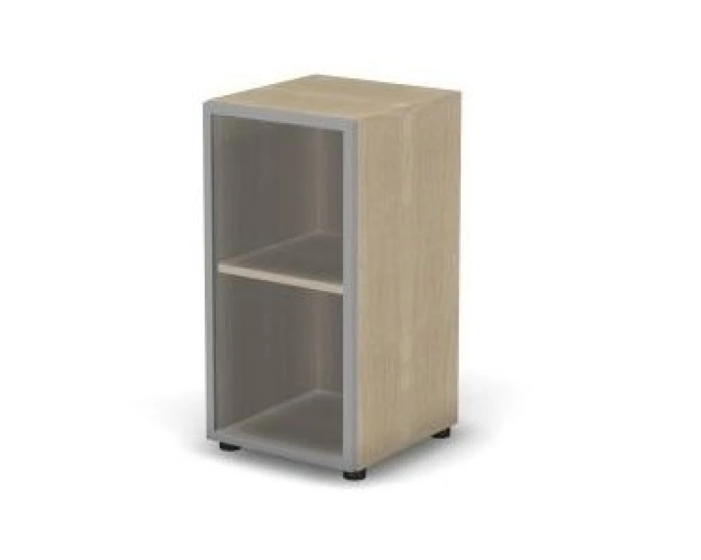 Шкаф 2 уровня, стекло в раме, задняя стенка ДСП, правый 39,9х42,2х80 Activ