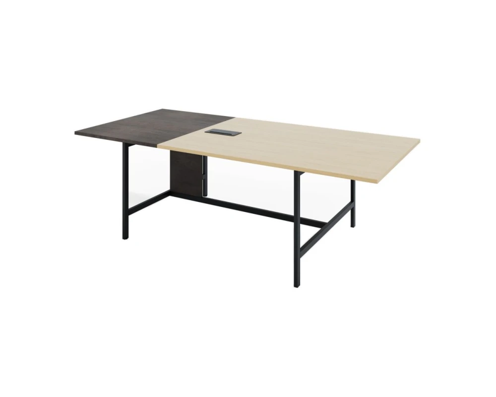 Конференц-стол 240х110х74 Prime Дуб парма/хромикс бронза/антрацит