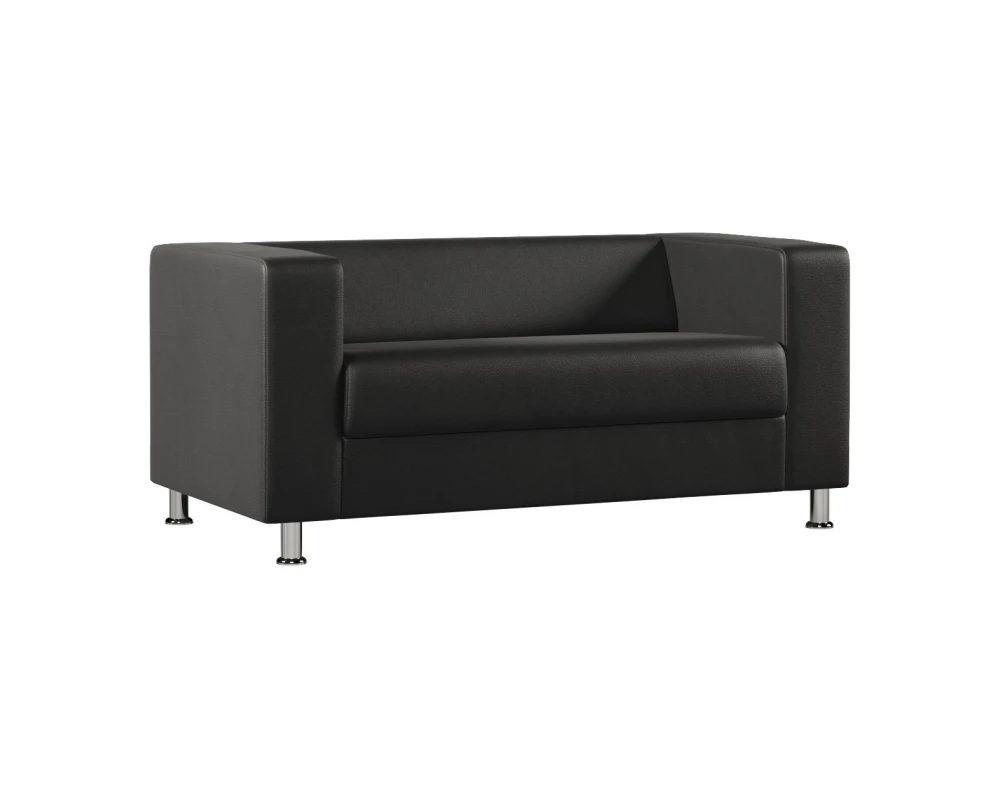 Диван Everprof Вилсон / Wilson двухместный Экокожа, Черный