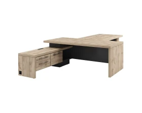 Стол руководителя с опорной тумбой T-920л.1000 Торстон images