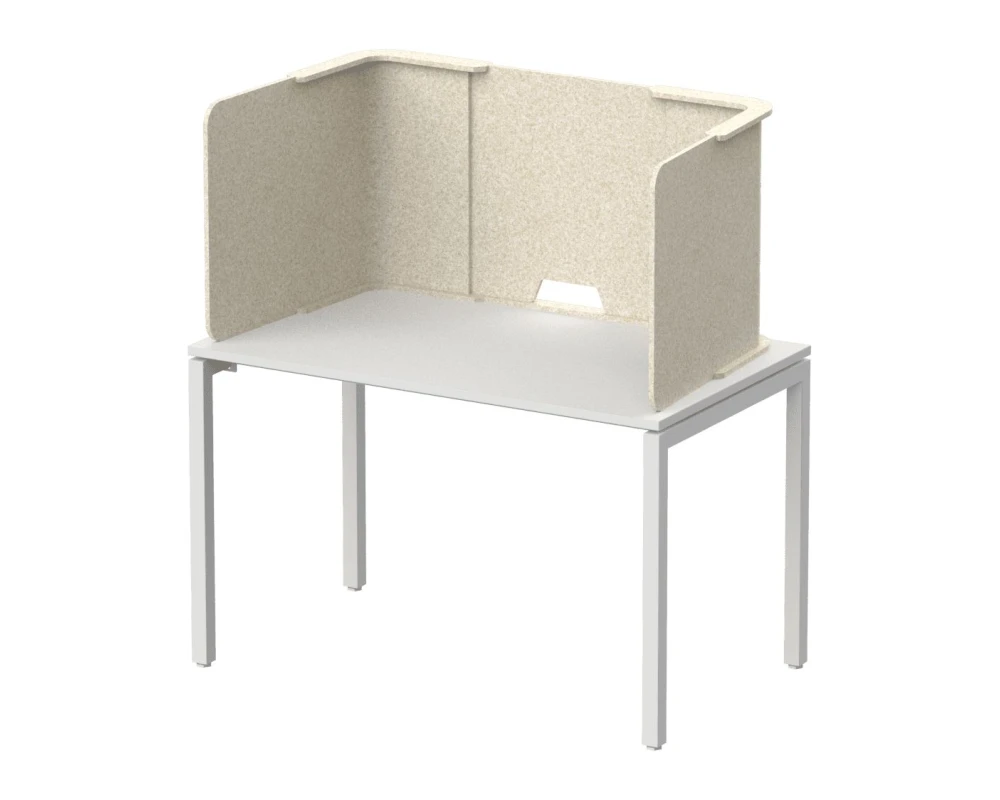 Трехсторонняя кабина-экран трапецевидной формы 136х60х55 Forest Office Лебединый пух