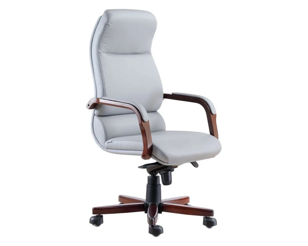 Кресло КОМФОРТ П, кожа, дерево