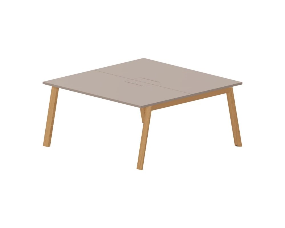 Стол bench отдельный 160х160х75 (меламиновые аутлеты) Артвуд / Artwood Тортора/Бук