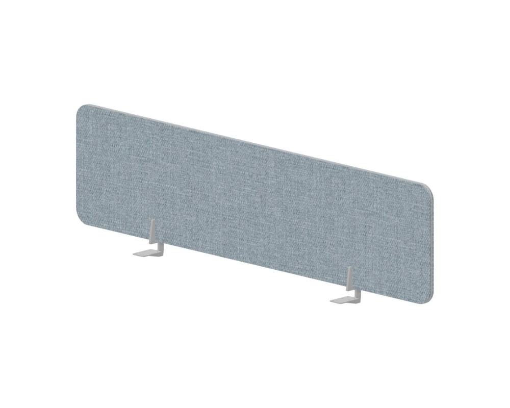 Экран фронтальный настольный 158x39,2 для стола ш.158см Дизайн / Design Бледно-синий/Алюминий