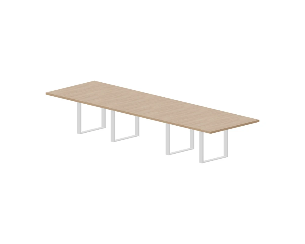 Стол для переговоров 420х126х74 Фортум Митинг / Fortum Meeting Светлый дуб/Белый