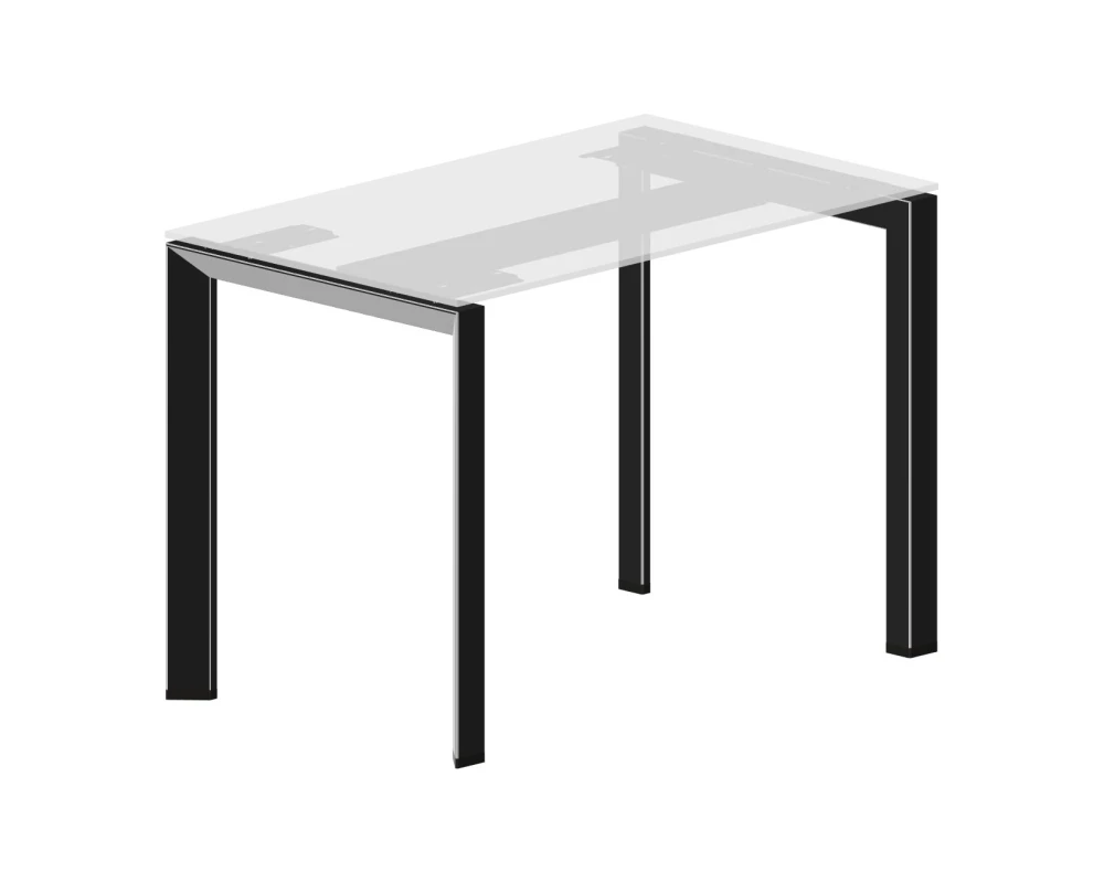 Приставной стол 100х60х71 (белое стекло "оптивайт") Орбис / Orbis Белый