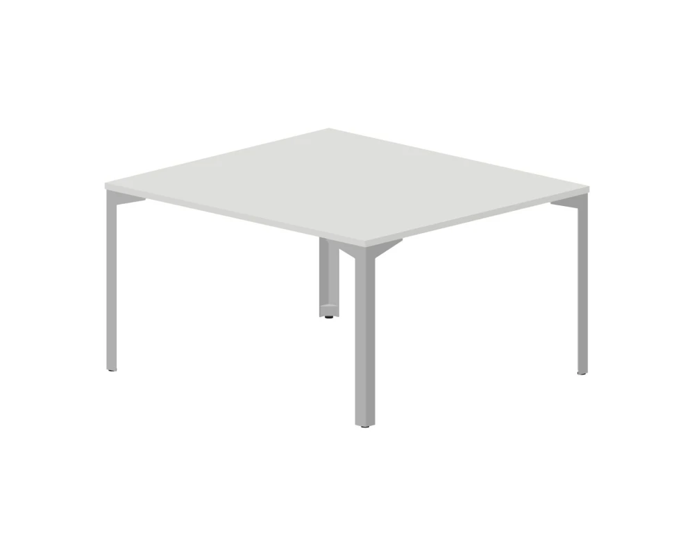Стол для совещаний 140х126х75см (толщина столешницы 2,5см) Рэй Митин / Ray Meeting Белый/Алюминий