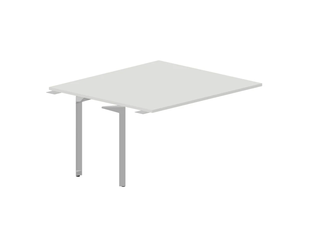 Стол для совещаний 140х126х75см (толщина столешницы 2,5см) - приставной элемент Рэй Митин / Ray Meeting Белый/Алюминий