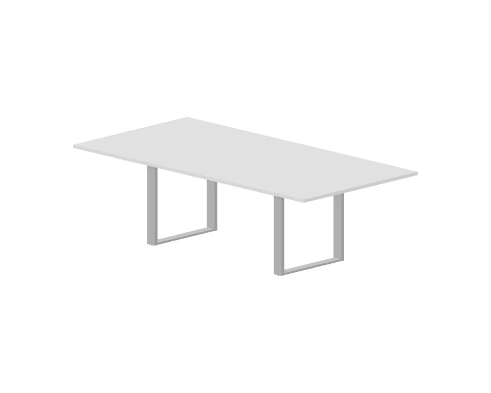 Стол для совещаний 240х120х72 Виртус Митинг / Virtus Meeting Белый/Алюминий