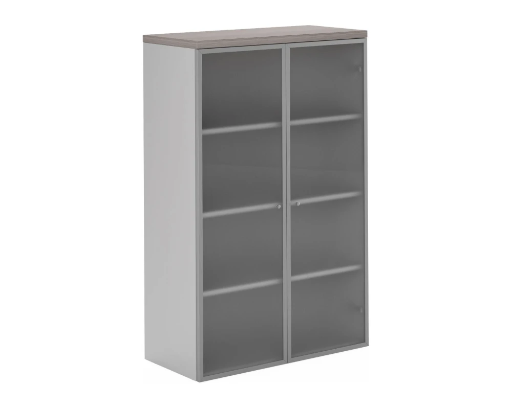 Шкаф 140 с алюминиевыми стеклянными дверями Флэш / Flash