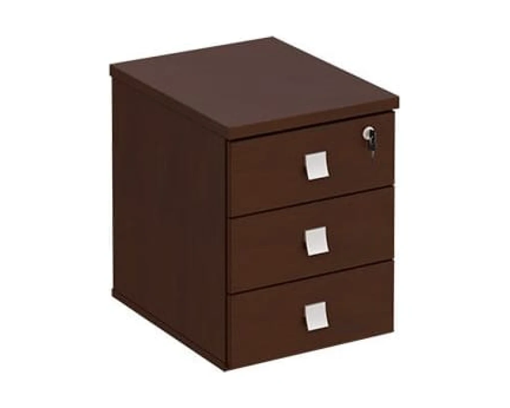 Тумба выкатная 3 ящичная с доводчиками с центральным замком ПР 214 ВГ Premier