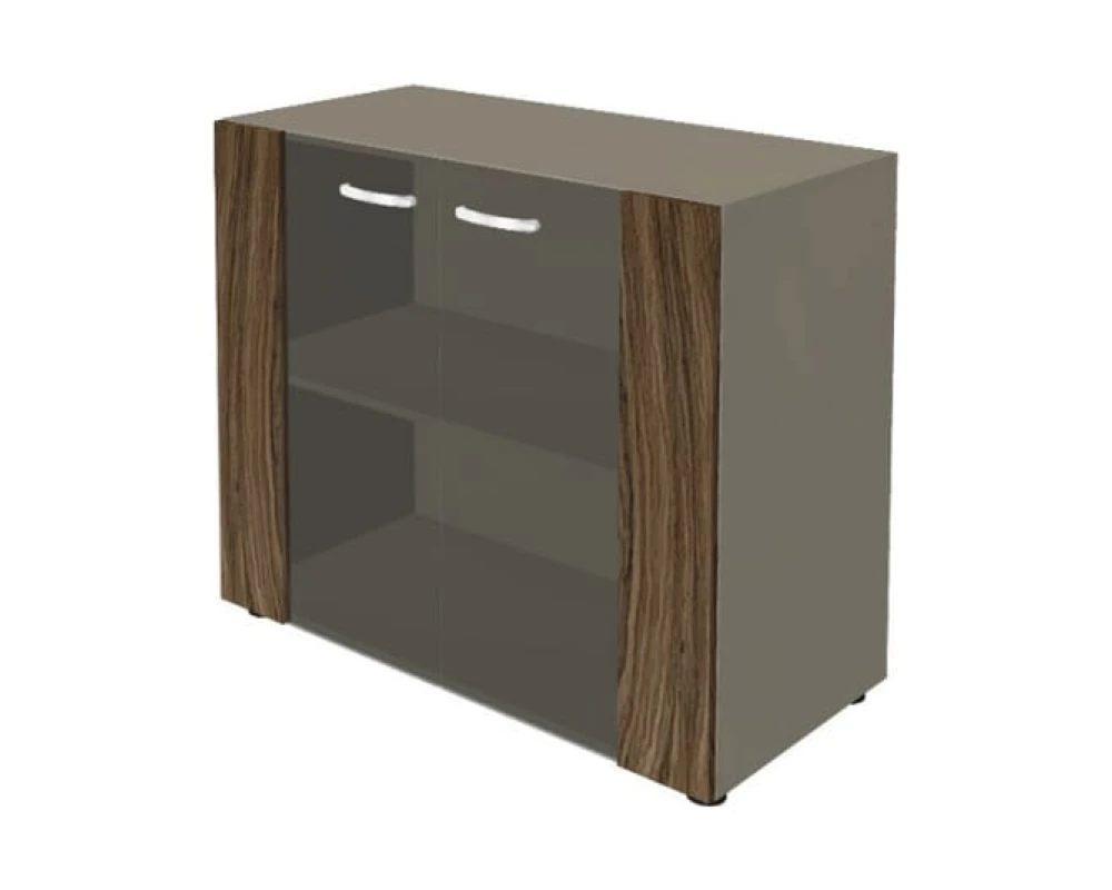 Низкий шкаф со стеклянными фасадами NT-41 New.Tone