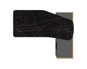 Стол рабочий эргономичный с опорной тумбой Rem-200.1R+Rem-33R Remo images