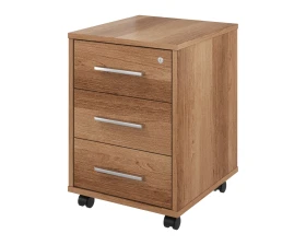 Тумба выкатная 3 ящика с замком 406х446х570 Канцлер images