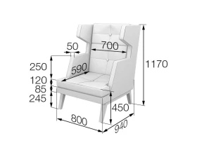 Кресло высокое Bev1H Беверли MVK images