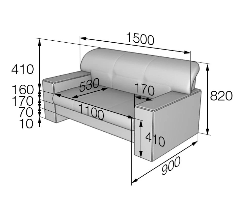 Диван 2-местный B2 Боссо MVK