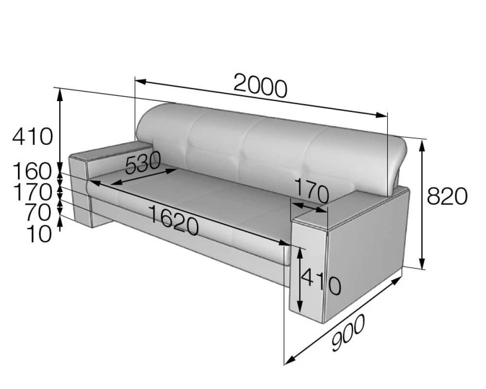Диван 3-местный B3 Боссо MVK