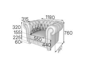 Кресло СhL1 Честер-Люкс MVK images