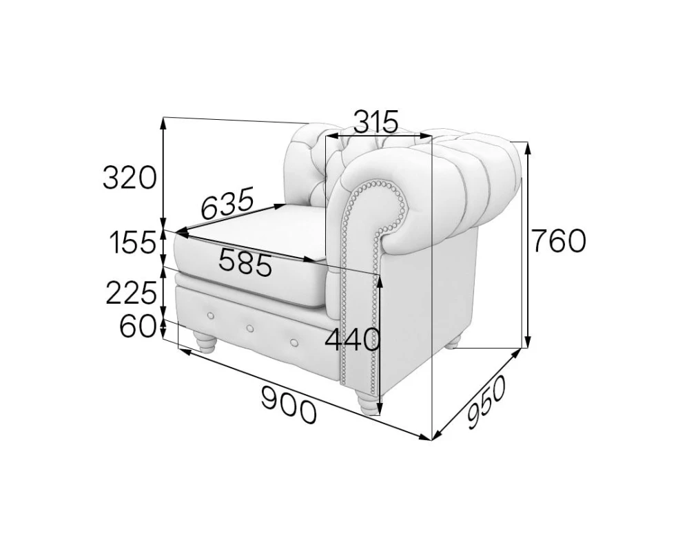 Модуль 1-местный левый ChL1L Честер-Люкс MVK