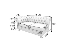 Модуль 2-местный правый ChL2R Честер-Люкс MVK images