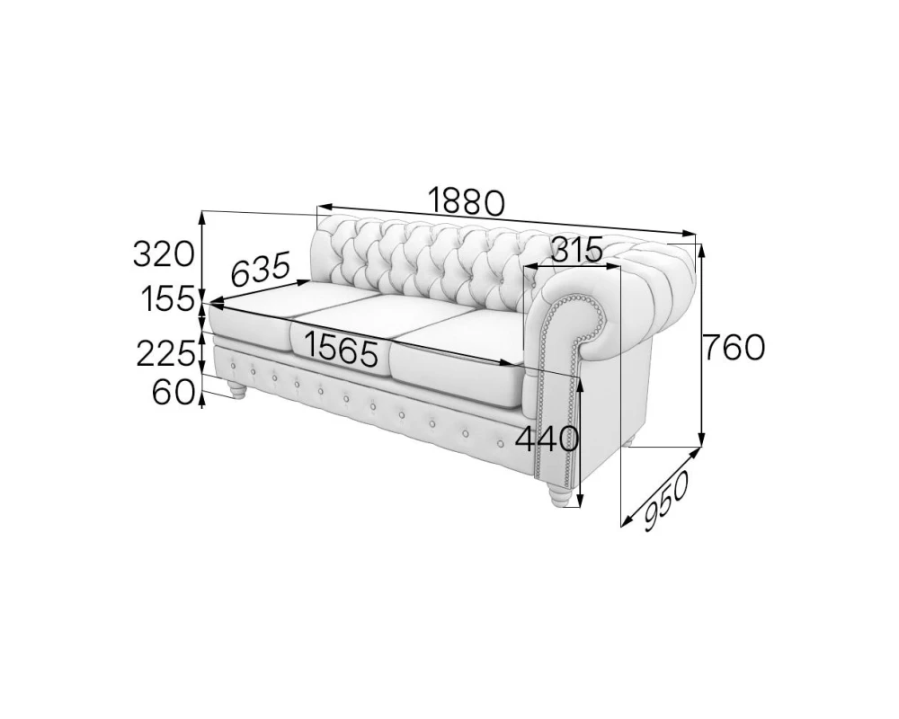 Модуль 3-местный левый ChL3L Честер-Люкс MVK
