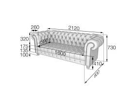 Диван 3-местный СН3 Честер MVK images