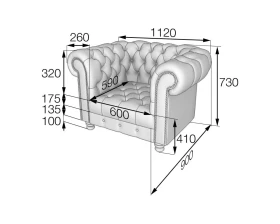 Кресло CH1 Честер MVK images