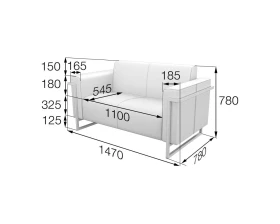 Диван 2-местный Dk2 Дакар MVK images
