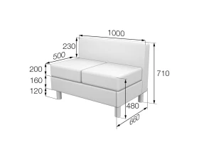 Модуль 2-местный Dm2 Домино MVK images