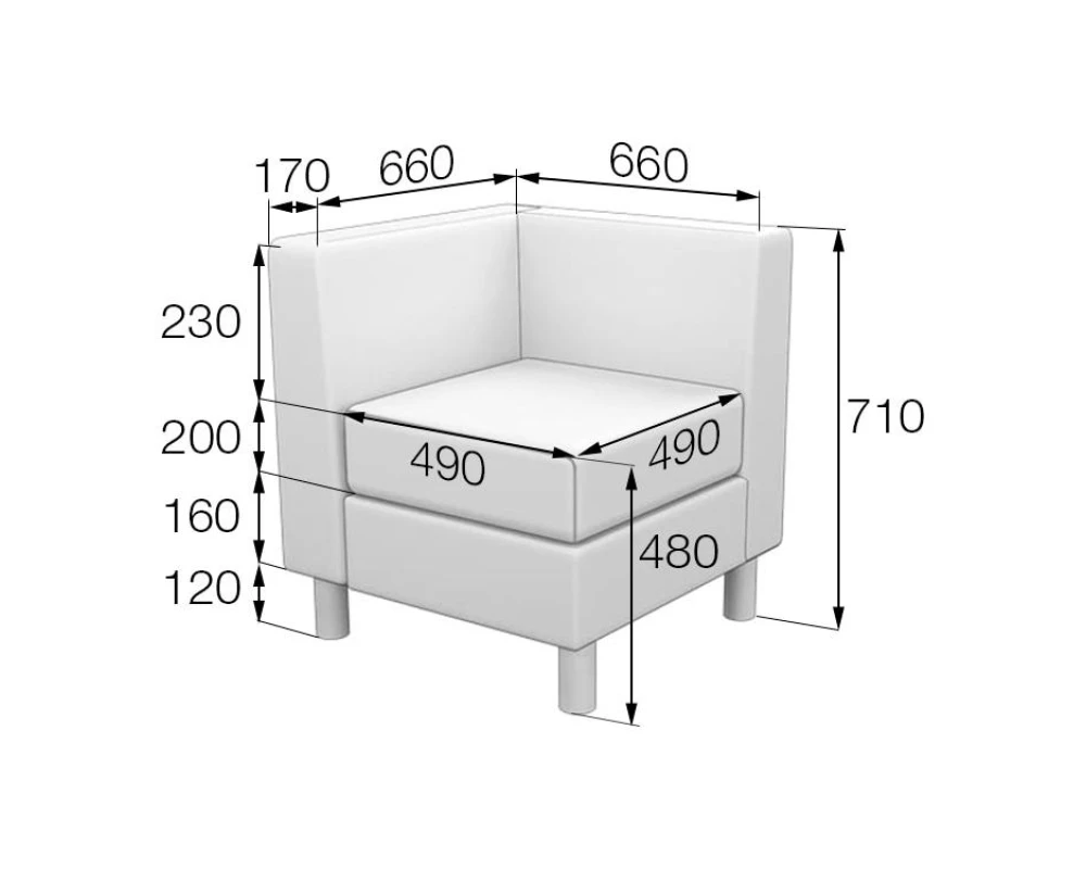 Модуль угловой левый DmC-L Домино MVK