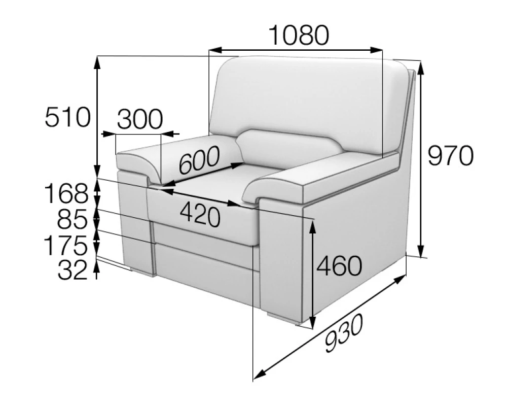 Кресло Ell1 Элла MVK Экокожа
