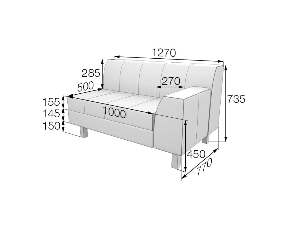 Модуль 2-местный левый FL2L-1 Флагман MVK