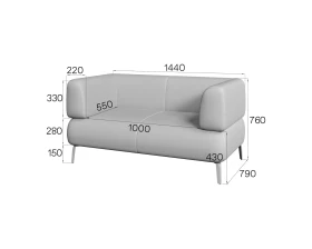 Диван 2-местный Fd2-2 Флойд MVK images