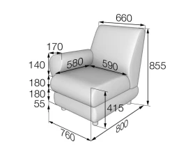 Модуль 1-местный правый M1R-1 Матрикс MVK images