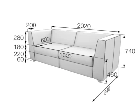 Диван 3-местный Nap3 Наполеон MVK Экокожа images