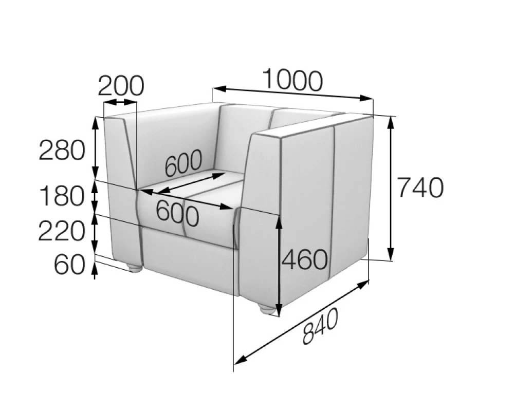 Кресло Nap1 Наполеон MVK Экокожа