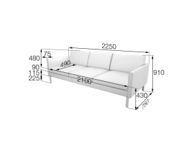 Диван 3-местный Ol3 Олли MVK images