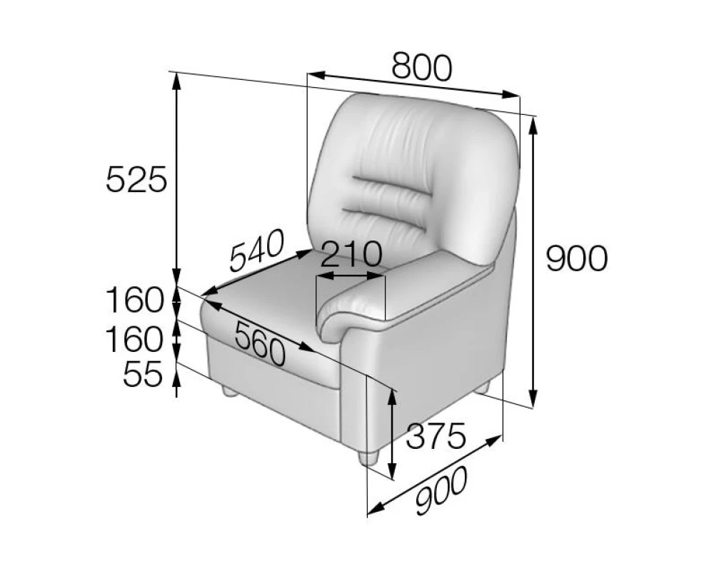 Модуль 1-местный левый P1L Премьер MVK
