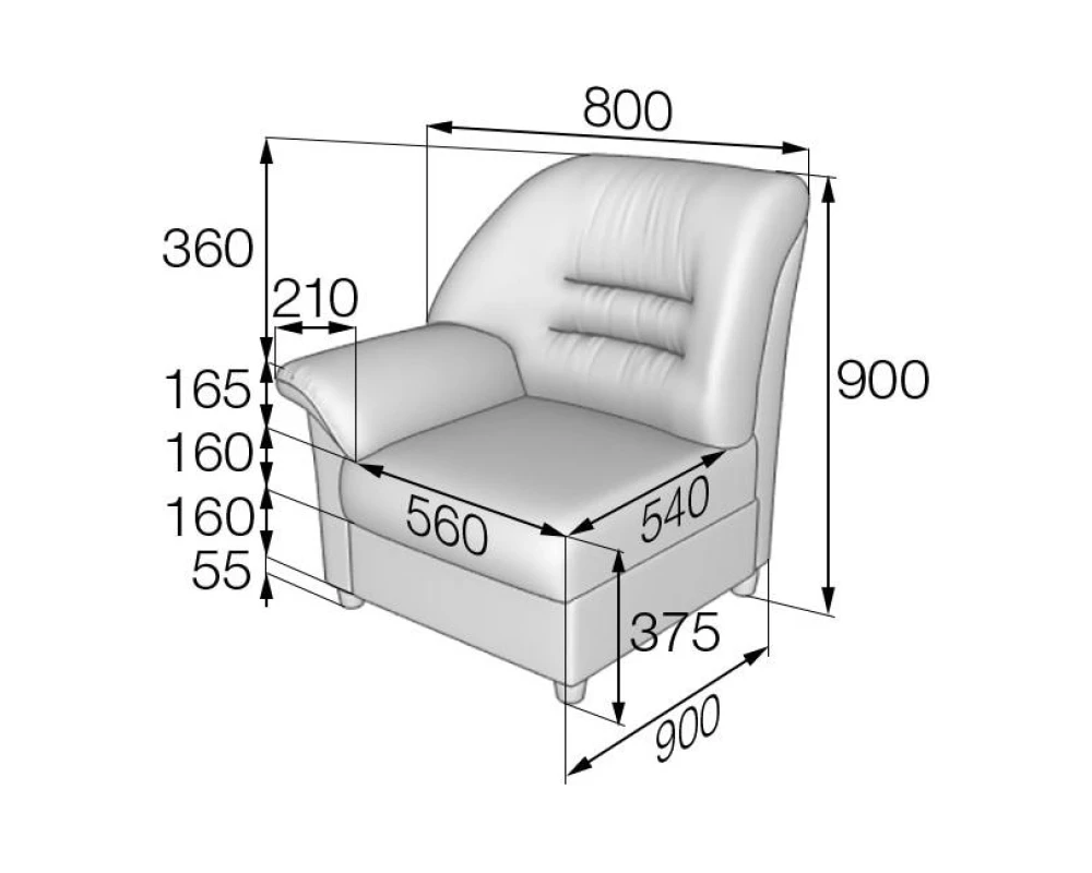 Модуль 1-местный правый P1R Премьер MVK
